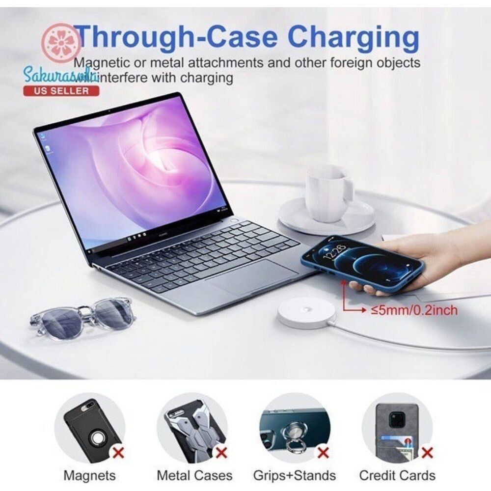 Magnetic Wireless Charger 3 in 1 15W Fast Wireless Charging - Picture 2 of 9